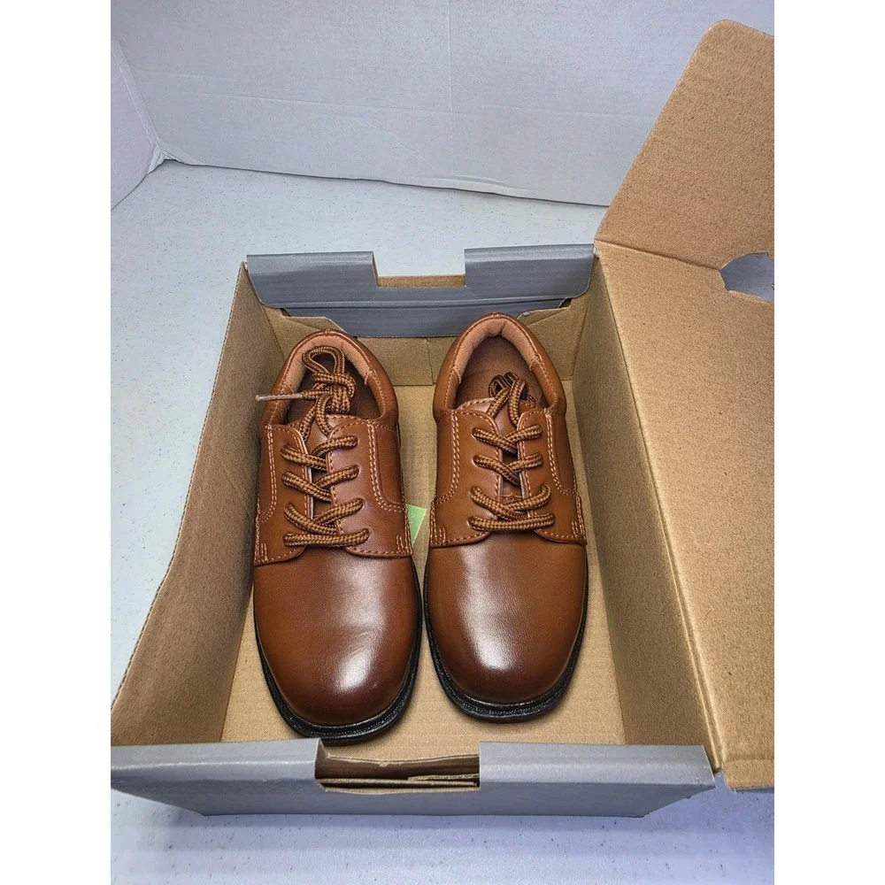 Stacy Adams Austin Boys Dress Shoes Cognac Brown Lace Up Oxfords Size 6M New